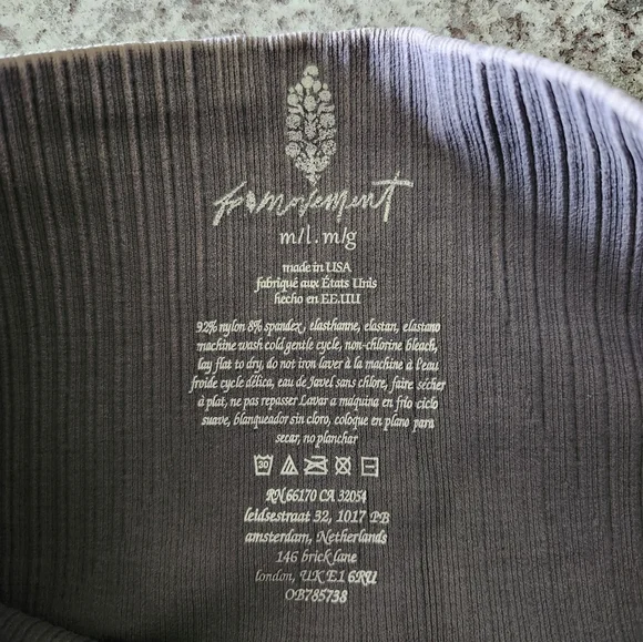 NWOT Free People Good Karma high rise leggings gray - Picture 8 of 10